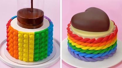 طرز تهیه کیک شکلاتی قلبی در یک ویدیو