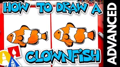 آموزش نقاشی به کودکان - ماهی نمو با رنگ آمیزی