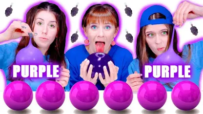 لیلی بو چالش خوردن غذای بنفش در یک نگاه