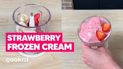 آموزش آشپزی - تهیه بستنی توت فرنگی برای مهمانی
