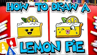 آموزش نقاشی به کودکان - پای مرنگ لیمویی با رنگ آمیزی