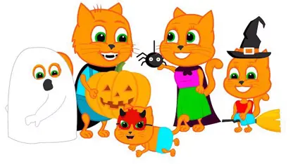 کارتون خانواده گربه این داستان - هیولا هالووین