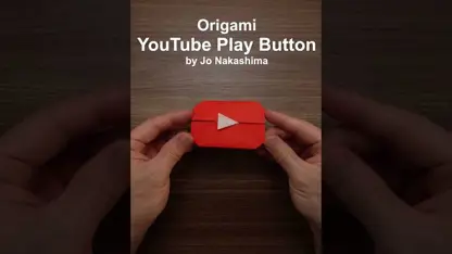 آموزش اوریگامی - دکمه پخش یوتیوب برای سرگرمی