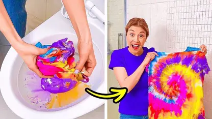 ترفندهای خلاقانه - هکهای رنگ کردن لباس در توالت
