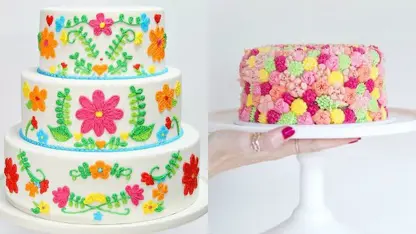 اموزش ایده های مختلف برای تزیین کیک در خانه