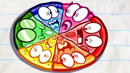 کارتون مداد این داستان - پیتزا خوشمزه و رنگی