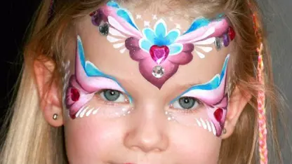 اموزش نقاشی روی صورت کودکان با تم " شاهزاده خانم"