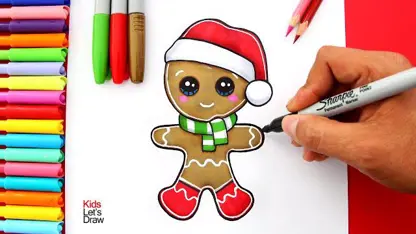 اموزش نقاشی کودکانه "کوکی خوشمزه کریسمس"