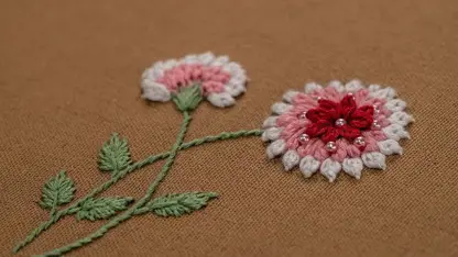 آموزش گلدوزی - گل دوست داشتنی در یک نگاه