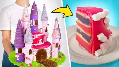 طرز تهیه کیک قلعه شاهزاده خانم! در یک ویدیو