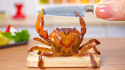 ترفند آشپزی مینیاتوری - طرز تهیه خرچنگ چیلی مینیاتوری