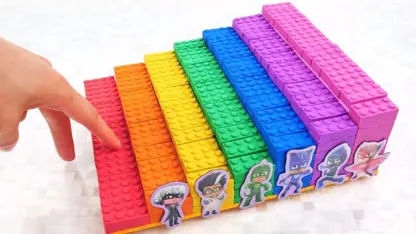 شن بازی کودکان - برش لگو های رنگین کمانی برای سرگرمی
