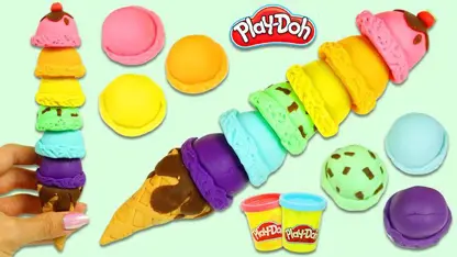 آموزش خمیر بازی کودکان - بستنی قیفی رنگی در یک نگاه