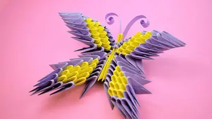 آموزش اوریگامی ساخت پروانه سه بعدی در چند دقیقه