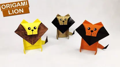 آموزش اوریگامی ساخت - شیر های کاغذی رنگی برای سرگرمی