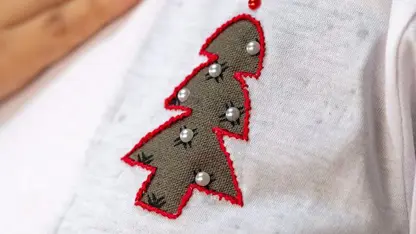 آموزش گلدوزی با دست - تی شرت کریسمس در یک نگاه
