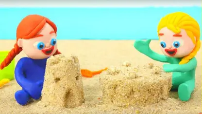 کارتون خمیری با داستان - شن بازی در ساحل