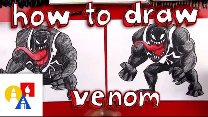 اموزش نقاشی به کودکان "هیولا venom" در چند دقیقه