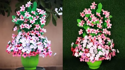 نحوه ساخت گلدان گل کاغذی در یک نگاه