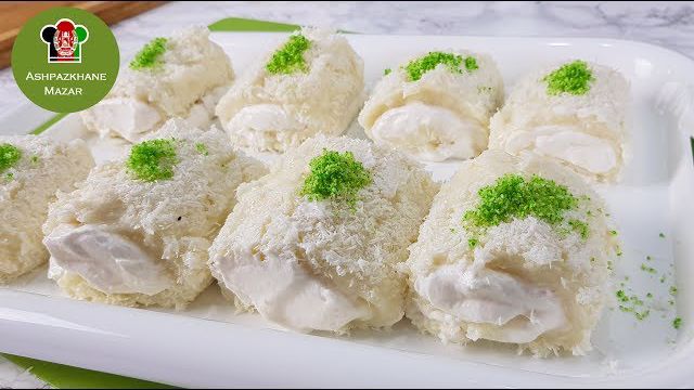 شیرینی ترکی lokum rolls در چند دقیقه