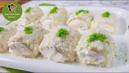 طرز تهیه شیرینی ترکی lokum rolls در چند دقیقه