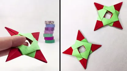 آموزش اوریگامی - نینجا استار در یک ویدیو