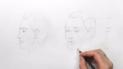 آموزش گام به گام طراحی چهره - نسبت های اساسی در طراحی چهره