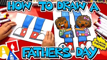 نقاشی به کودکان - جشن روز پدر در چند دقیقه
