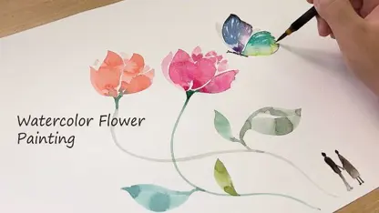 آموزش نقاشی با آبرنگ برای مبتدیان - یک پروانه رویایی