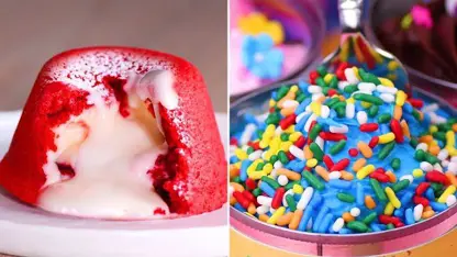 اموزش ویدیویی 7 ایده برای درست کردن دسر های خوشمزه و رنگارنگ