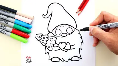 آموزش نقاشی به کودکان - بابانوئل زیبا با رنگ آمیزی