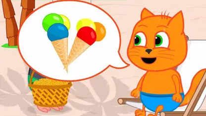 کارتون خانواده گربه این داستان - فروشنده بستنی رنگی