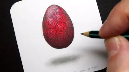 آموزش گام به گام نقاشی سه بعدی " تخم مرغ شناور"