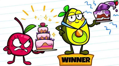 کارتون آووکادو این داستان "مسابقه شیرینی"