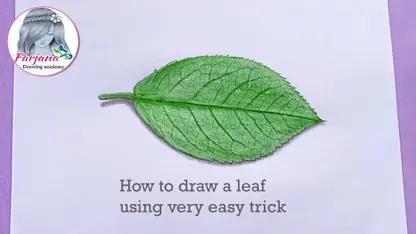 آموزش نقاشی برای مبتدیان - چگونه یک برگ را خیلی راحت بکشیم