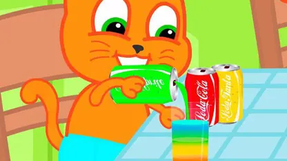 کارتون خانواده گربه این داستان - بستنی نوشیدنی رنگین کمان