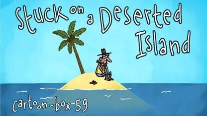 کارتون باکس با داستان "گیر کردن در جزیره بیابانی"