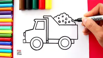 نقاشی کودکانه با موضوع - کامیون بار