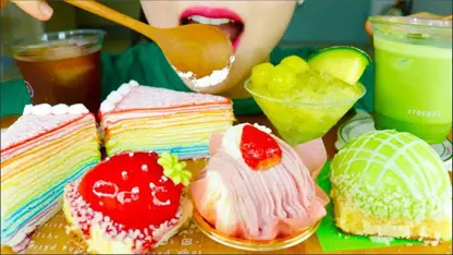 فود اسمر لیچی - کیک کرپ رنگین کمانی برای سرگرمی