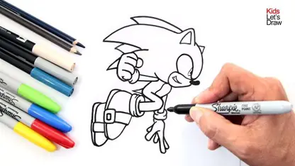 آموزش نقاشی به کودکان - ترسیم مبارزات sonic با رنگ آمیزی