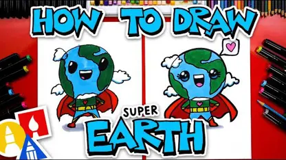 آموزش نقاشی به کودکان - ترسیم یک ابر زمین با رنگ آمیزی