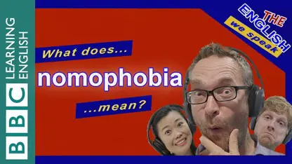 معنی کلمه 'nomophobia' در زیان انگلیسی