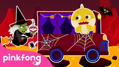 کارتون پینک فونگ این داستان - هالووین بچه کوسه در اتوبوس