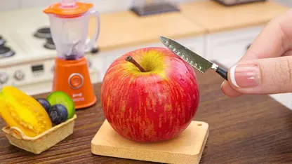 ترفند آشپزی مینیاتوری - طرز تهیه دونات سیب