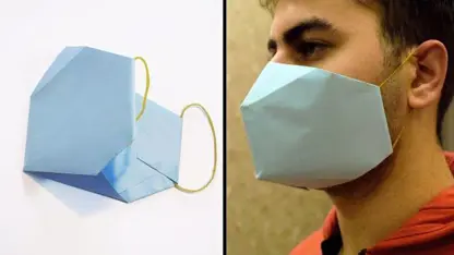 آموزش اوریگامی ساخت ماسک جراحی در چند دقیقه