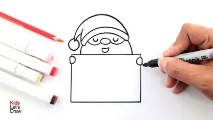 آموزش نقاشی به کودکان - نحوه ترسیم بابا نوئل با رنگ آمیزی