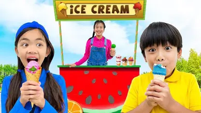 سرگرمی کودکانه این دداستان - بستنی و میوه