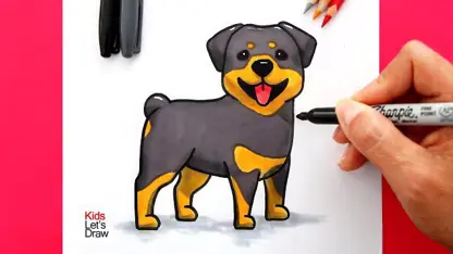 آموزش گام به گام نقاشی به کودکان - کشیدن سگ