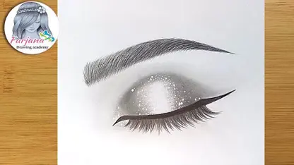 آموزش طراحی با مداد برای مبتدیان - چشمان بسته زیبا