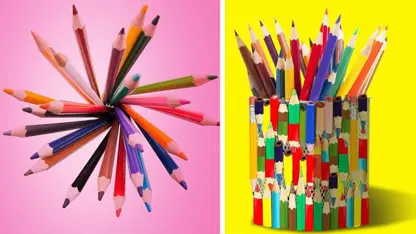 17 ترفند جالب کاردستی با مداد مخصوص کودکان